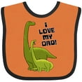 thumbnail image 3 of Inktastic I Love My Dad with Baby and Daddy Brontosauruses Boys or Girls Baby Bib, 3 of 4