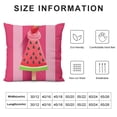 thumbnail image 5 of Super Soft Throw Pillow Covers Decorative Summer Fruits Theme Pink Cartoon Watermelon Square Cushion Cover Throw Pillow Case for Home Live Room (Pink Cartoon Watermelon), 5 of 5