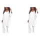 thumbnail image 4 of Guardurnaity Suéter sólido con cuello en V Poliéster Respetuoso con la piel Transpirable Suéteres de otoño Tops de invierno portátiles Blusa Blanco METRO 2Conjunto, 4 of 6