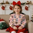 thumbnail image 2 of Yuyamidu Puppy Sweatshirt for Toddler Girls 3T 4T Pink Crewneck Ruffle Shoulder Long Sleeve Top Cute Animal Graphic Sweatshirt Y2K Casual Outfits Soft Lightweight Outdoor Play Clothes, 2 of 8