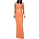 thumbnail image 3 of Vestido largo ajustado para mujer, sexy, con tirantes finos, corte bajo, largo y ajustado, para fiesta, club, noche, camisola, vestidos largos, 3 of 5
