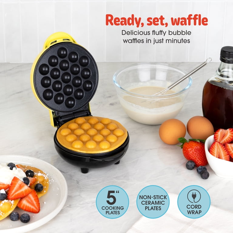 Electric Bubble Waffle Maker with Nonstick Ceramic Plates photo 2