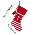thumbnail image 3 of Christmas Stocking Knit Initial Christmas Stockings for Family Farmhouse Stripe Letter, Personalized Stocking for Christmas Decorations Gift and Holiday Displays, 3 of 4