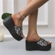 thumbnail image 5 of Amzcrzy Zapatos de mujer,Zapatos de mujer,Zapatillas de mujer, Sandalias de playa transpirables con tacón Matsu, suela gruesa y tacón inclinado para mujer Sandalias Mujer Zapatillas De Casa, 5 of 6