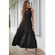 thumbnail image 5 of Vestido PRETTYGARDEN Maxi Negro Sin Mangas con Nudo y Un Hombro XXL, 5 of 8