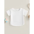 thumbnail image 2 of Bagilaanoe Toddler Boy Girls T-Shirt Casual Loose Short Sleeve Tees 6M 12M 18M 24M 3T Kids Summer Clothes, 2 of 9