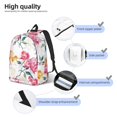 thumbnail image 3 of Bingfone Colorful Flowers Print Canvas College Laptop Backpack, Large Capacity Lightweight College Bookbag Casual Daypack-Small, 3 of 5