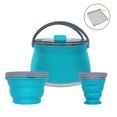thumbnail image 2 of Hervidor plegable Juego de vajilla de 3 uds de silicona plegable para hervidor de agua para acampar al aire libre senderismo Barbie Nuevos Originales, 2 of 9