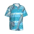 thumbnail image 2 of Kll Men'S Hawaiian Shirt Short Sleeve Button Down Beach Shirts-Dolphin, 2 of 8