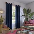 thumbnail image 6 of Sun Zero Riley Kids Bedroom Blackout Grommet Curtain Panel, 40"X95", Navy, 6 of 10