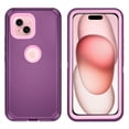 thumbnail image 5 of Asuwish Compatible with iPhone 15 6.1 inch Phone Case Hybrid Rugged Shockproof Hard Protective Drop Proof Full Body Heavy Duty Mobile Cell Cover for i Phone15 i15 15Case Women Men Purple, 5 of 9
