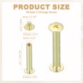 thumbnail image 2 of Uxcell 40 Sets Chicago Screw Rivets M5x40mm Metal Phillips Head Post Nail Rivet Stud Screws Connectors for DIY Leather Belt Bag Craft Bookbinding, Gold, 2 of 7