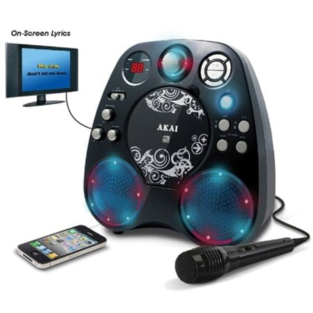 Akai Karaoke CD+G Machine with Light Show Effect and Built-in Stereo Speakers
