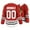 Red, variant on #00 Clark Griswold Hockey Jersey Christmas Movie V-Neck Long Sleeve Sportwear Women Men Sport Sweatshirt