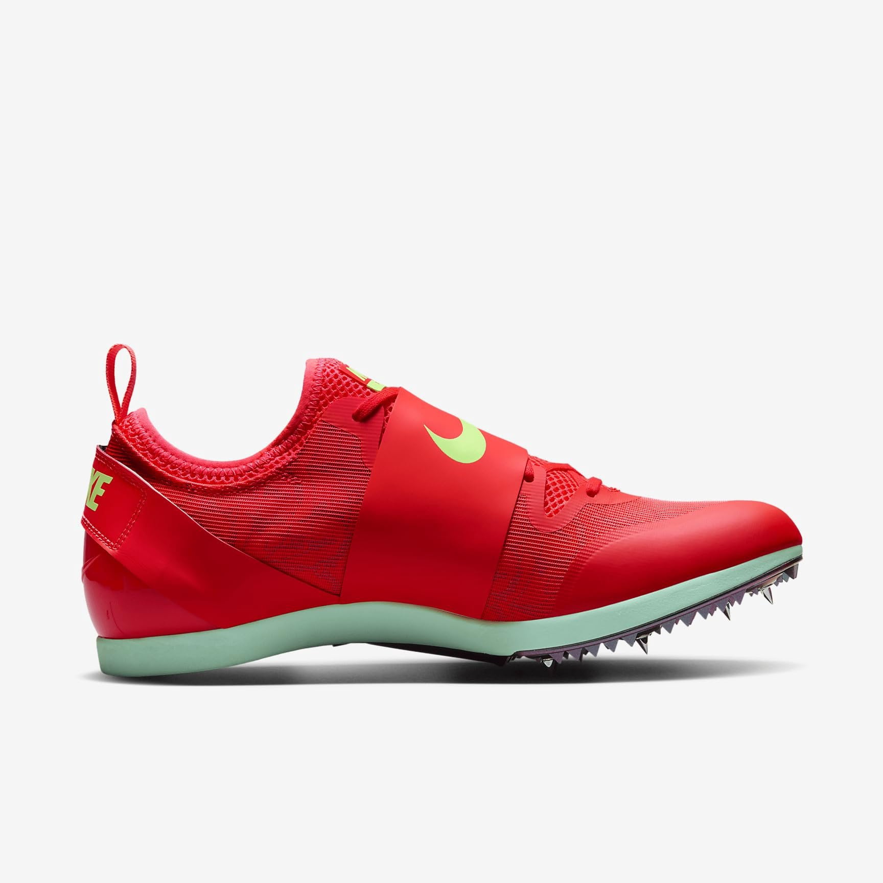 Nike Pole Vault Elite Track & Field Jumping Spikes FZ9649-600, Bright Crimson/Lime Blast/Mint Foam/Washed Coral Size 12.5