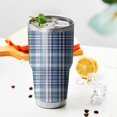 thumbnail image 3 of 30oz Blue White and Yellow Checkered Pattern Tumblers Stainless Steel Tumbler with Lid and Straw,Vacuum Insulated Double Wall Travel Tumbler Cups Mug with Cleaning Brush for Coffee,Tea, 3 of 7