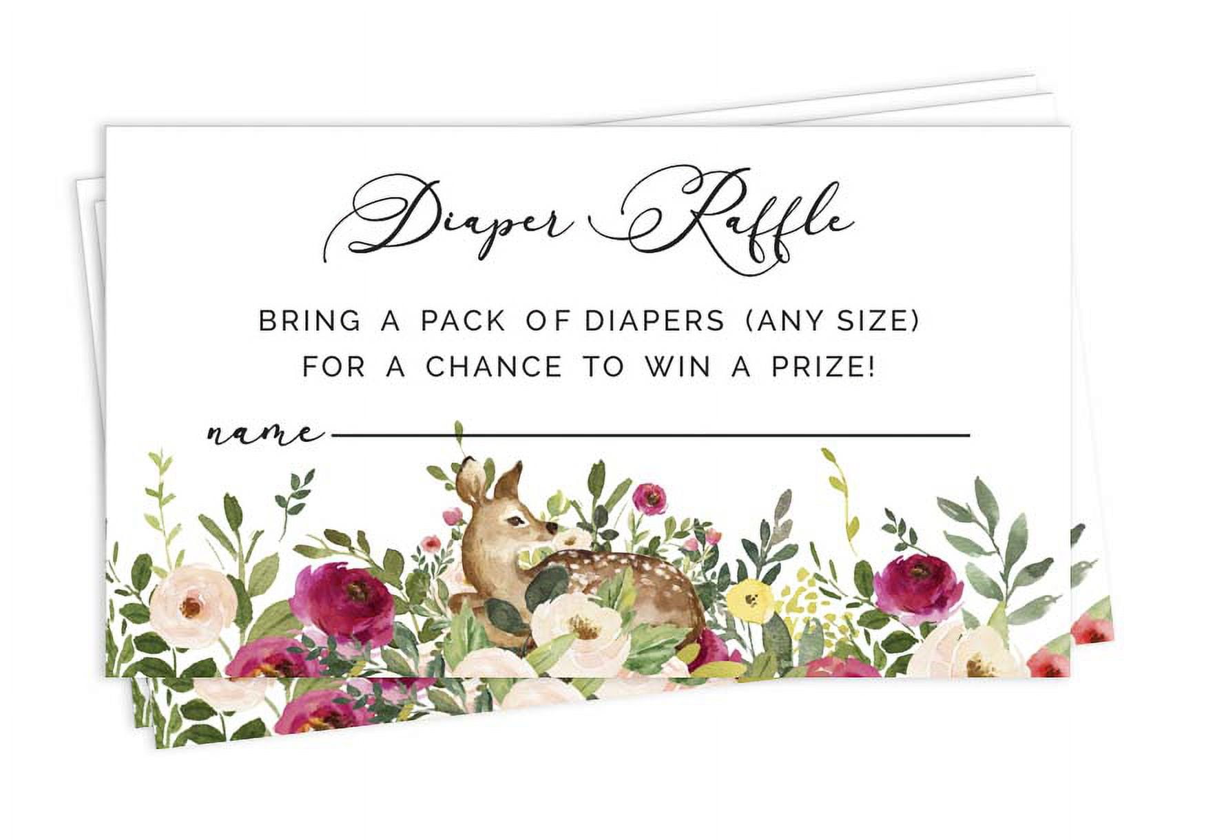 Inkdotpot 30Deer Jungle Animals Baby ShowerDiaper Raffle Ticket Lottery Insert Cards Supplies Games For Baby Shower Party Bring A Pack Of Diapers To Win Favors Gifts And Prizes