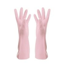 Cleaning Gloves Clearance! Gloves Gloves Washing Hand Rubber Long Cleaning Warm Gloves Kitchen Latex Dish Washing Tool Dishes Gauntlets Kitchen Dining Bar