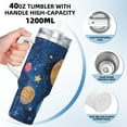 thumbnail image 3 of Daiia Planets And Stars1 Printed 40 oz Tumbler with Handle,Ice Bully Insulated Tumbler 2 in 1 Lid Insulated Water Bottle Stainless Steel Travel Coffee Mug, 3 of 8