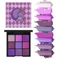 thumbnail image 1 of Paleta de maquillaje Rebellious Girl de 9 colores con sombras de ojos perladas, mate y color tierra, con purpurina y cisne negro., 1 of 7