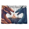 thumbnail image 2 of Ryvnso Dragon in Fire Half Curtains Sets Tier 2 Panels Short Curtain Rod Pocket 27"W x 24"L, 2 of 7