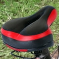 thumbnail image 6 of Comfort Bike Seat for Women Men TeqHome Bicycle Saddle Replacement with Dual Shock Absorbing Springs Reflective Strip Universal fit for Bike Standard Seat Black Red, 6 of 12