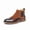 Brown, variant on Men's Suede & Leather Chelsea Boots, Slip-On Ankle Boots with Brogue Detail for Business Casual, Dress, and Daily Wear