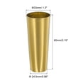 thumbnail image 2 of Cubierta de pierna de muebles Uxcell, paquete de 4 tapas redondas de metal para piernas, ideal para sofá, mesa, silla (3", tono dorado), 2 of 5