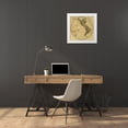 thumbnail image 3 of Lizars, Daniel 26x26 White Modern Wood Framed Museum Art Print Titled - Western Hemisphere, 1831 - Tea Stained, 3 of 4