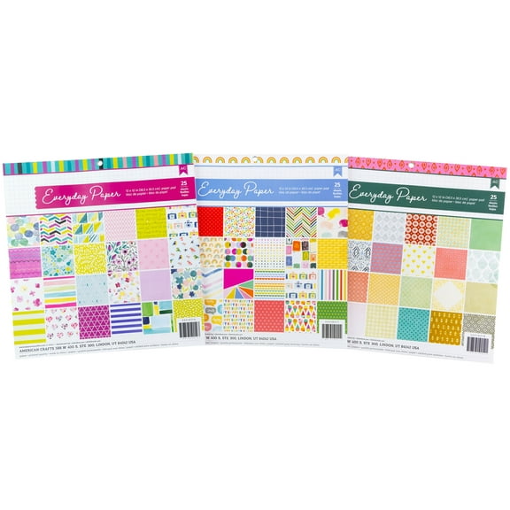 American Crafts Paper Pad 12"X12-Assorted Styles