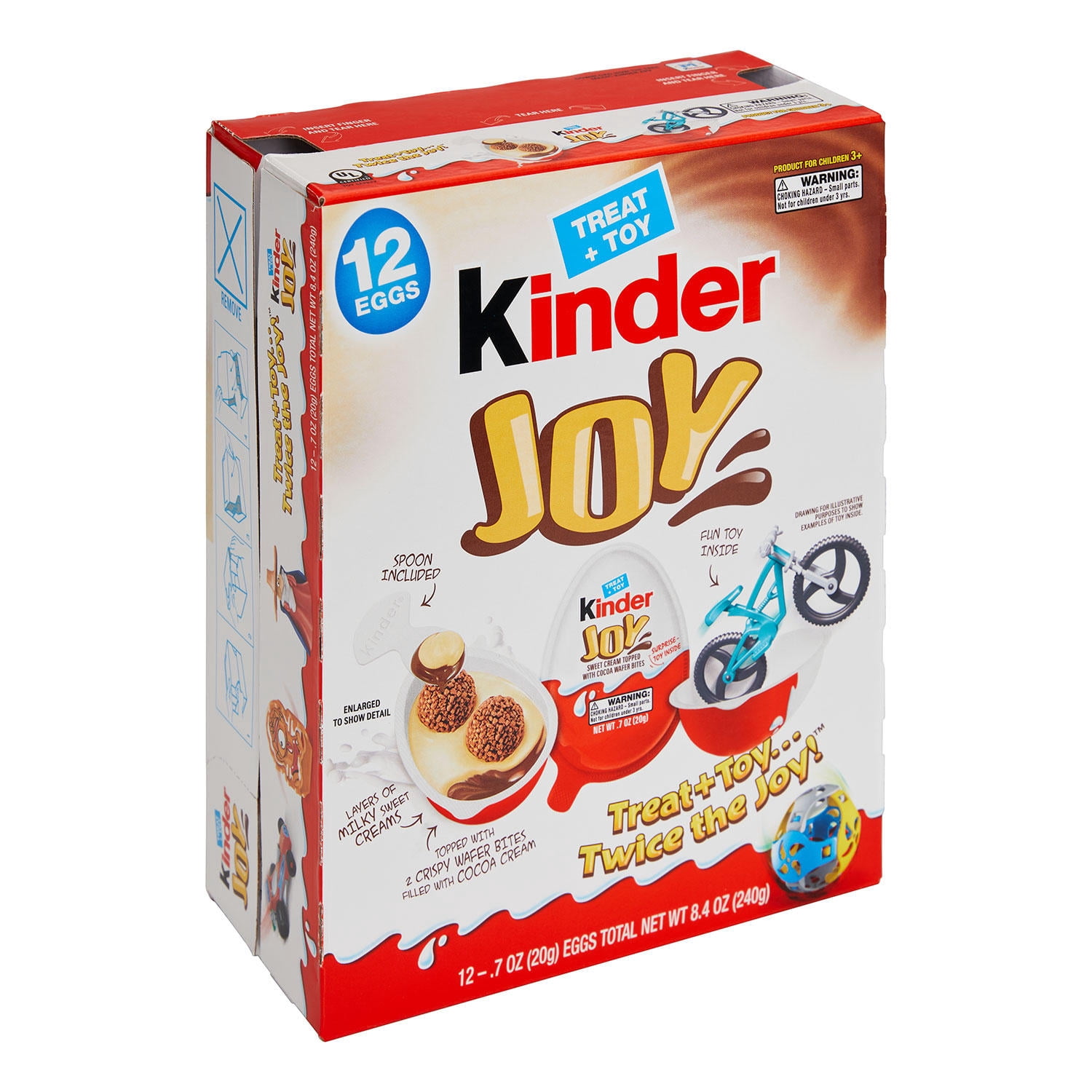 Kinder Joy Chocolate Surprise Egg 0 7oz 12pk Walmart