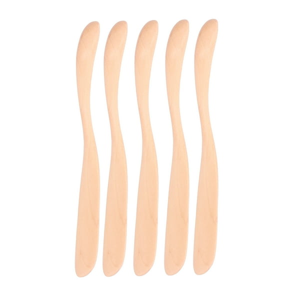 5PCS Butter Knife, Wooden Cheese Spreader Tool, Jam Spatula for Bread, Cake, Honey, Peanut Butter, Chinese Cherry Butter Knife