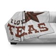 thumbnail image 3 of Texas Star Soft Flannel Fleece Blanket, Western Culture Motifs with a Words About Southwest of United States, Cozy Plush for Indoor and Outdoor Use, 70" x 90", Dark Brown and Brown, by Ambesonne, 3 of 6
