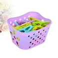 thumbnail image 3 of WHAMVOX 30Pcs Clothes Clips Basket Assorted Color Plastic Hanger for Laundry and Display Use, 3 of 8