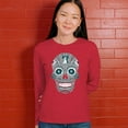 thumbnail image 4 of Philly Thing Sugar Skull Women's Long Sleeve T-shirt Day of the Dead Dia de los Muertos, 4 of 7