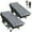 Gray Black with 2 Sided Cushion (2 PACK), variant on Slsy 2 Pack Folding Bed Cot with 3.3 Inch 2 Sided Mattress, 75"* 28" Folding Camping Cots with Carry Bag, Portable Sleeping Cot Guest Bed