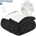 thumbnail image 2 of Cobija King Size Bluelander, Tipo Borrego Térmico, Negro, 2 of 5