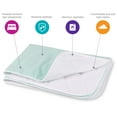 thumbnail image 3 of DMI 28" x 36" 4-Ply Quilted Reusable Bed Pad White and Green 560-7058-0000, 3 of 7