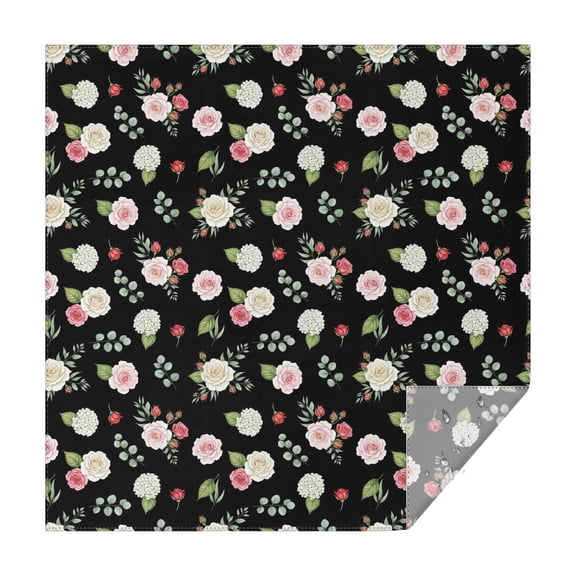 Pioneer Flower Floral Print Pattern Square Tablecloth, Waterproof Wipeable Spillproof Washable Table Cover for Home Kitchen Party Decor, 42"x42"