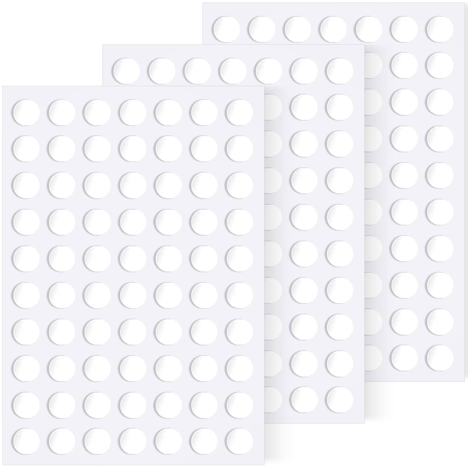 Sticky Dots, 210 6mm/0.24" Adhesive Tack, Double Sided Removable Clear Mounting Round Reusable