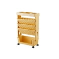 thumbnail image 1 of LNGOOR 1pc Movable Bookshelf  Large Capacity Book Storage Rack  Office Desk File Organizer With Wheels  Multi-Layer Rotatable Removable Plastic Practical Rolling Organization Shelf, 1 of 1
