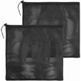 thumbnail image 4 of 2Pcs Pond Barrier Bags Fountain Pump Bag Black Drawstring Square Large Polyester Net Mesh Barrier Filter Cover Pouches for Outdoor Pond Water Swimming Pool Garden Filters 18.5 x 18.1 Inch, 4 of 7