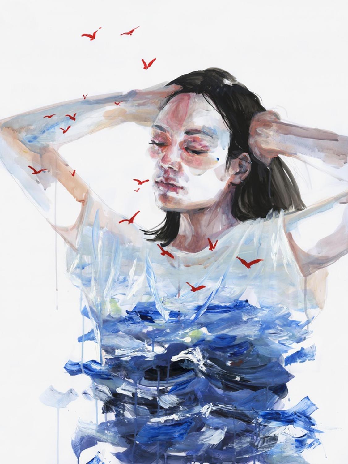 絵画｜原画｜油絵｜Interior Art｜The chilling girl 絵画｜原画｜油絵｜Interior Art｜The chilling girl 絵画｜原画｜