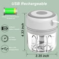 thumbnail image 3 of Electric Garlic Chopper, 250ML Vegetable Chopper, Food Chopper, USB Mini Garlic Mincer, Onion Chopper, Portable Small Food Processor for Garlic, Ginger, Chili, Vegetables, 3 of 7