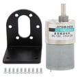 thumbnail image 2 of DC Gear Motor, DC Low Speed Motor, Micro Small Low Speed Large Torsion Permanent  12V XD37GB3530 Bracket, 2 of 8