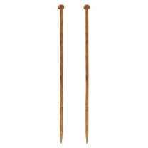 Uxcell 2Pcs 5mm Bamboo Knitting Needle Straight Single Pointed 9.8 inch Long