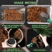 Coco Husk Chips Coconut Substrate for Garden Potting Soil Coconut Brick for Indoor Outdoor Flowers Plants Compressed Low EC Coco Husk Mulch for Garden Coconut Substrate for Reptiles- 1 lb