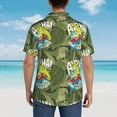 thumbnail image 6 of Balery Surfing Dinosaur Print Men's Hawaiian Shirts Short Sleeve Beach Shirt Relaxed Fit Vacation Button Down Shirts-XX-Large, 6 of 9