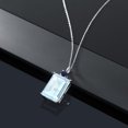 thumbnail image 4 of Gem Stone King 925 Sterling Silver Sky Blue Topaz and Blue Sapphire Pendant Necklace for Women | 20.35 Cttw | Gemstone November Birthstone | Emerald Cut 18X13MM | With 18 inch Chain, 4 of 4