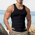 thumbnail image 2 of Yiaimeir Men's Ribbed Button Down Tank Top Sleeveless Casual Slim Fit Tank Tops For Gym Fitness And Everyday Wear,Size S-3XL, 2 of 4